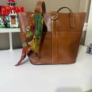 Brown Leather Tote Bag